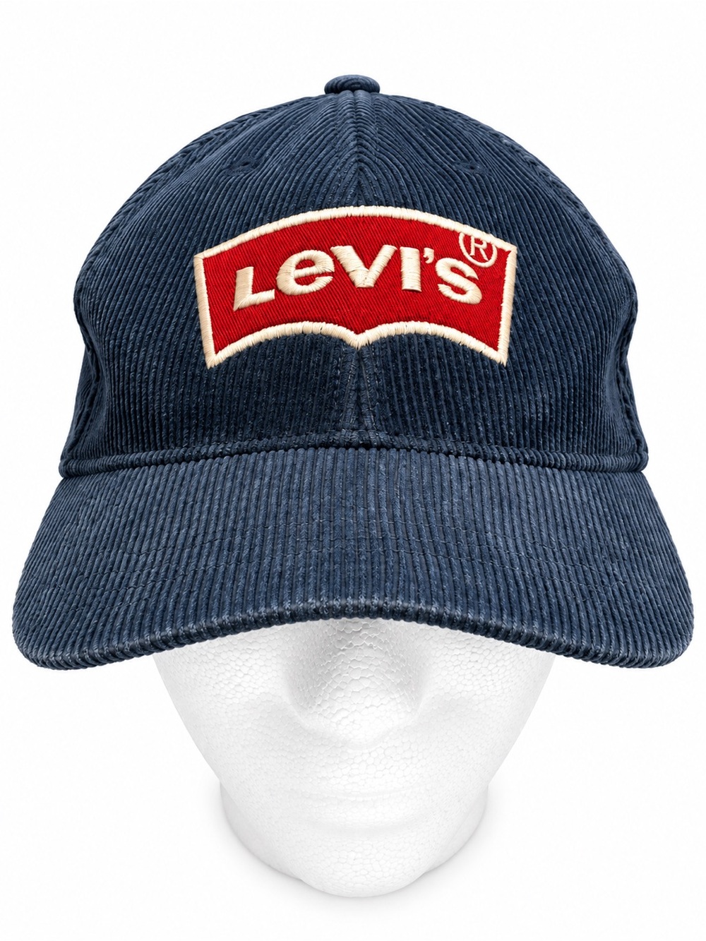 Levi’s Navy Corduroy Red Batwing Logo Snapback Hat